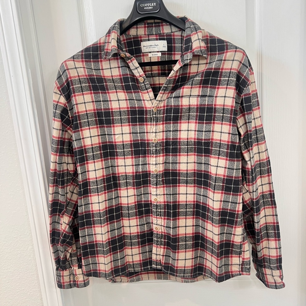 Men’s flannel, size large, Abercrombie and fitch